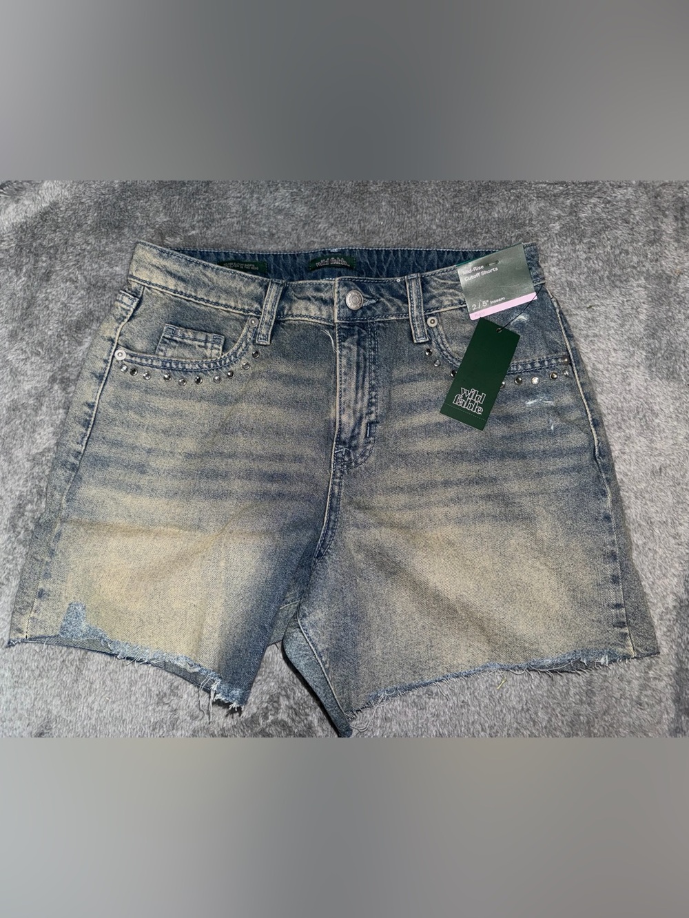 Wild Fable Jean Shorts Womens 2 Mid Rise Cutoff Denim  5 Inch Inseam NWT